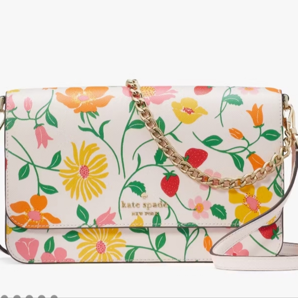 Kate Spade Madison Strawberry Garden Flap Crossbody